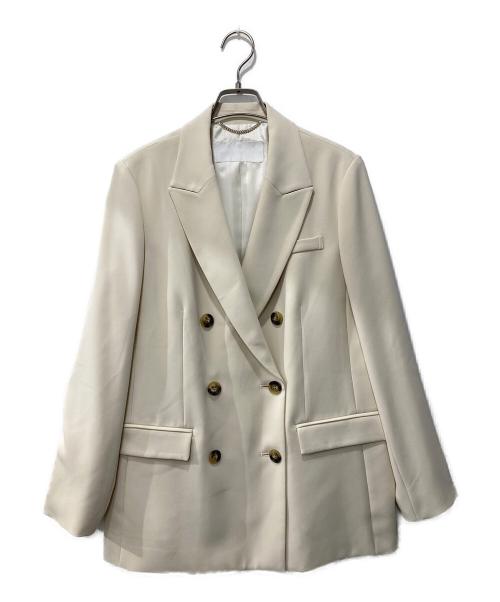 NOLLEY'S sophi（ノーリーズソフィー）NOLLEY'S sophi (ノーリーズソフィー) 24SS/ウォッシャブルリラックスツイルダブルジャケット アイボリー サイズ:38の古着・服飾アイテム