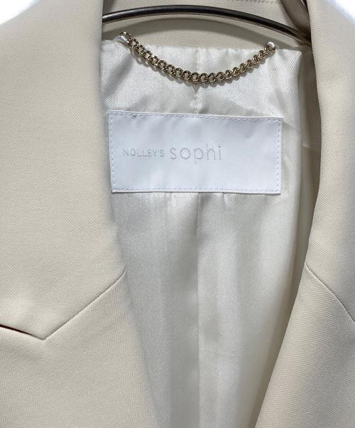 NOLLEY'S sophi（ノーリーズソフィー）NOLLEY'S sophi (ノーリーズソフィー) 24SS/ウォッシャブルリラックスツイルダブルジャケット アイボリー サイズ:38の古着・服飾アイテム