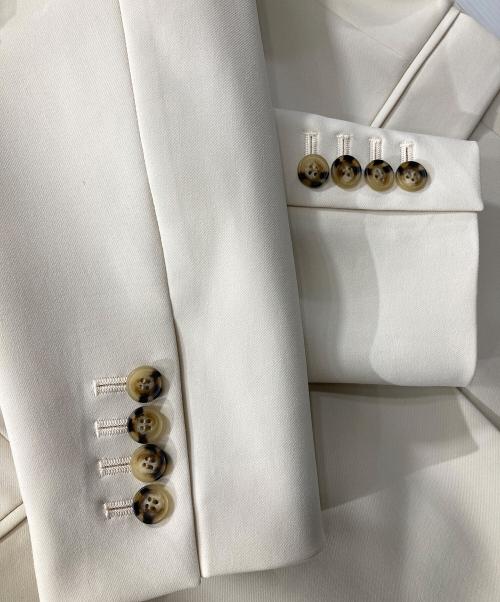NOLLEY'S sophi（ノーリーズソフィー）NOLLEY'S sophi (ノーリーズソフィー) 24SS/ウォッシャブルリラックスツイルダブルジャケット アイボリー サイズ:38の古着・服飾アイテム