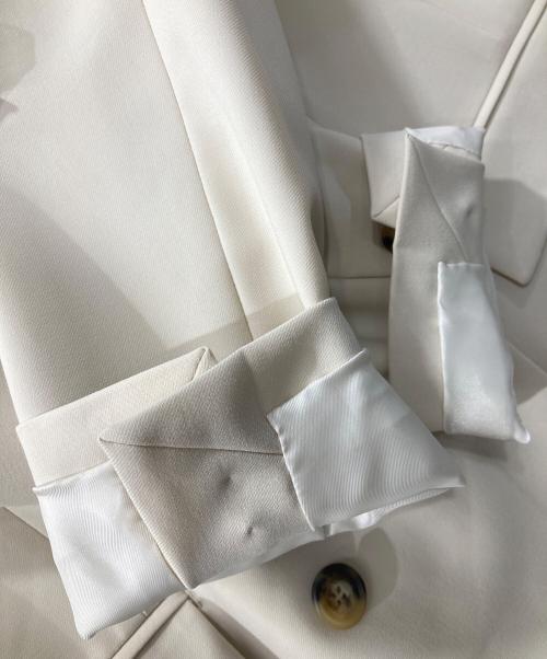 NOLLEY'S sophi（ノーリーズソフィー）NOLLEY'S sophi (ノーリーズソフィー) 24SS/ウォッシャブルリラックスツイルダブルジャケット アイボリー サイズ:38の古着・服飾アイテム