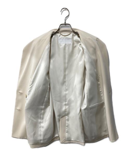 NOLLEY'S sophi（ノーリーズソフィー）NOLLEY'S sophi (ノーリーズソフィー) 24SS/ウォッシャブルリラックスツイルダブルジャケット アイボリー サイズ:38の古着・服飾アイテム
