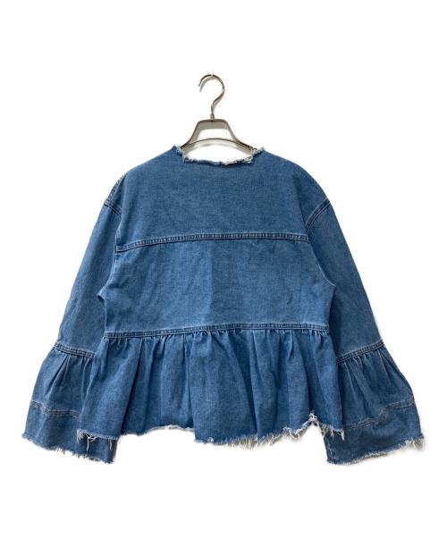 Adam et Rope（アダム エ ロペ）Adam et Rope (アダム エ ロペ) カットオフペプラムデニムジャケット インディゴ サイズ:Fの古着・服飾アイテム