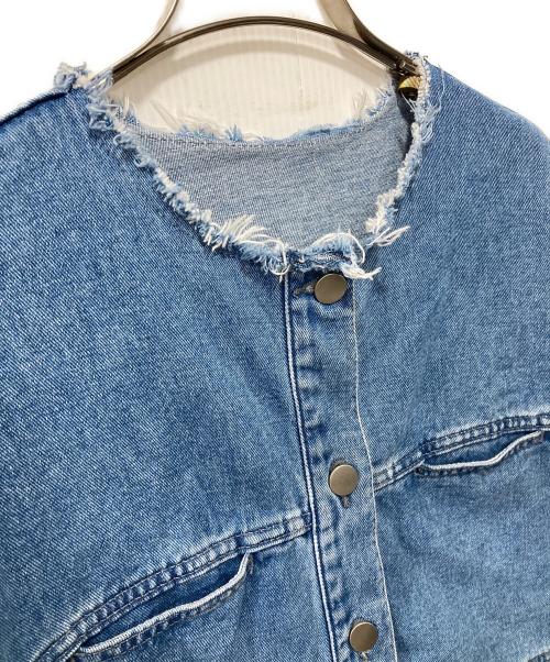 Adam et Rope（アダム エ ロペ）Adam et Rope (アダム エ ロペ) カットオフペプラムデニムジャケット インディゴ サイズ:Fの古着・服飾アイテム