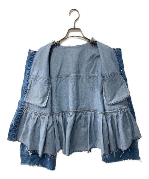 Adam et Rope（アダム エ ロペ）Adam et Rope (アダム エ ロペ) カットオフペプラムデニムジャケット インディゴ サイズ:Fの古着・服飾アイテム