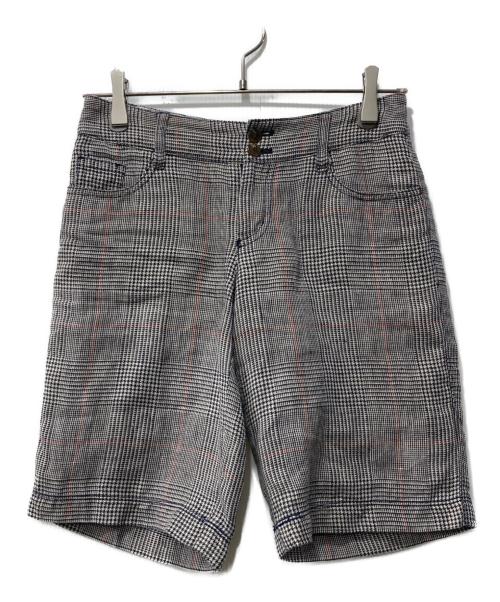 BURBERRY BLUE LABEL（バーバリー ブルー レーベル）BURBERRY BLUE LABEL (バーバリー ブルー レーベル) リネンハーフパンツ グレー サイズ:36の古着・服飾アイテム