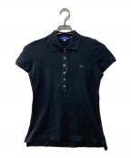 BURBERRY BLUE LABELバーバリー ブルー レーベル）の古着「ポロシャツ」｜ブラック