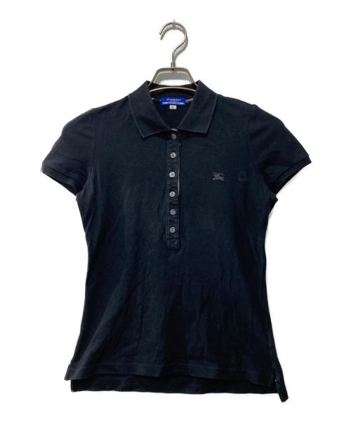 BURBERRY BLUE LABEL（バーバリー ブルー レーベル）BURBERRY BLUE LABEL (バーバリー ブルー レーベル) ポロシャツ ブラック サイズ:38の古着・服飾アイテム
