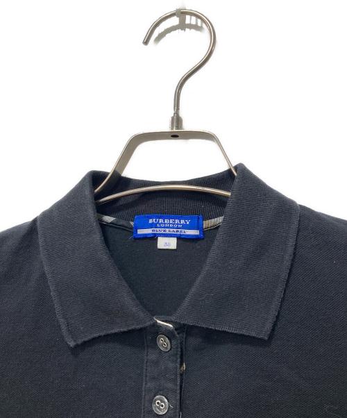 BURBERRY BLUE LABEL（バーバリー ブルー レーベル）BURBERRY BLUE LABEL (バーバリー ブルー レーベル) ポロシャツ ブラック サイズ:38の古着・服飾アイテム