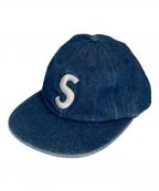 SUPREMEシュプリーム）の古着「Washed Denim S Logo 6-Panelキャップ」｜インディゴ