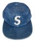 中古・古着 Supreme (シュプリーム) Washed Denim S Logo 6-Panelキャップ インディゴ：6000円