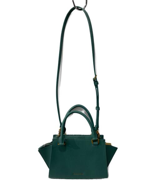 CHARLES & KEITH（チャールズアンドキース）CHARLES & KEITH (チャールズアンドキース) 2WAYショルダーバッグ/Huxley ハクスリートラペーズ トートバッグ グリーンの古着・服飾アイテム