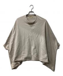 maturely（マチュアリー）の古着「Hem Cut Off Poncho Jersey」｜ベージュ