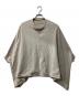 maturely（マチュアリー）の古着「Hem Cut Off Poncho Jersey」｜ベージュ