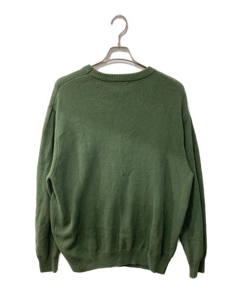stussy（ステューシー）stussy (ステューシー) CURLY S SWEATER グリーン サイズ:XLの古着・服飾アイテム