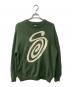 stussy（ステューシー）の古着「CURLY S SWEATER」｜グリーン