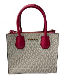 MICHAEL KORS（マイケルコース）の古着「2WAYショルダーバッグ」｜ホワイト×ピンク