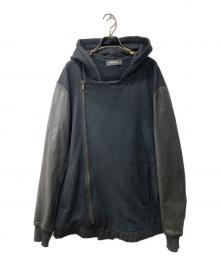 DIESEL（ディーゼル）の古着「切替パーカー」｜ブラック