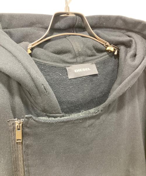 DIESEL（ディーゼル）DIESEL (ディーゼル) 切替パーカー ブラック サイズ:XLの古着・服飾アイテム