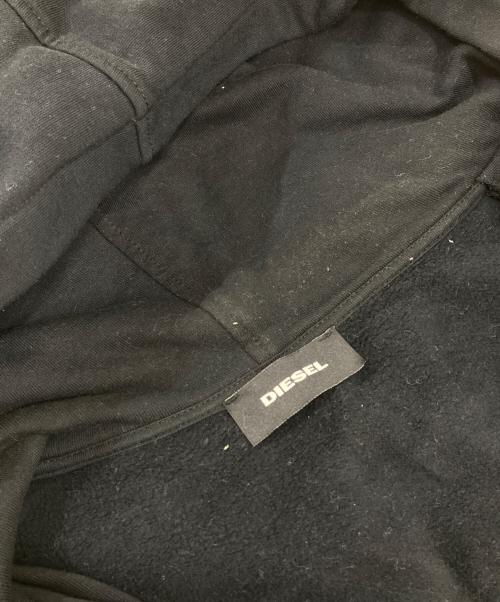DIESEL（ディーゼル）DIESEL (ディーゼル) 切替パーカー ブラック サイズ:XLの古着・服飾アイテム