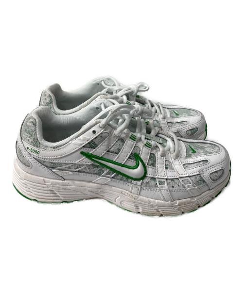 NIKE（ナイキ）NIKE (ナイキ) W P-6000 ホワイト×グリーン サイズ:24.5ｃｍの古着・服飾アイテム