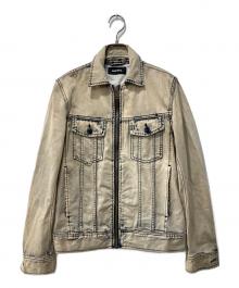 DIESEL（ディーゼル）の古着「ジップデニムジャケット」｜ベージュ