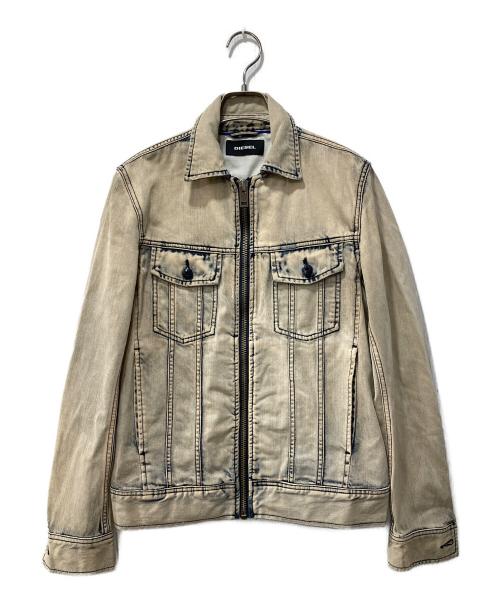 DIESEL（ディーゼル）DIESEL (ディーゼル) ジップデニムジャケット ベージュ サイズ:Sの古着・服飾アイテム