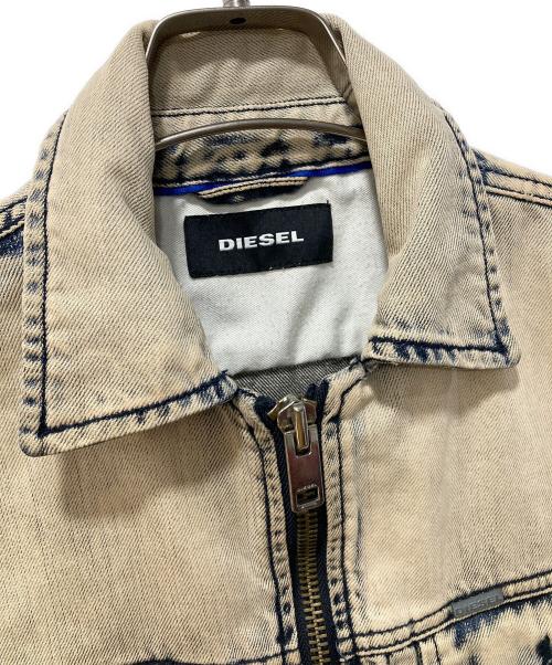 DIESEL（ディーゼル）DIESEL (ディーゼル) ジップデニムジャケット ベージュ サイズ:Sの古着・服飾アイテム