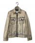 DIESEL（ディーゼル）の古着「ジップデニムジャケット」｜ベージュ