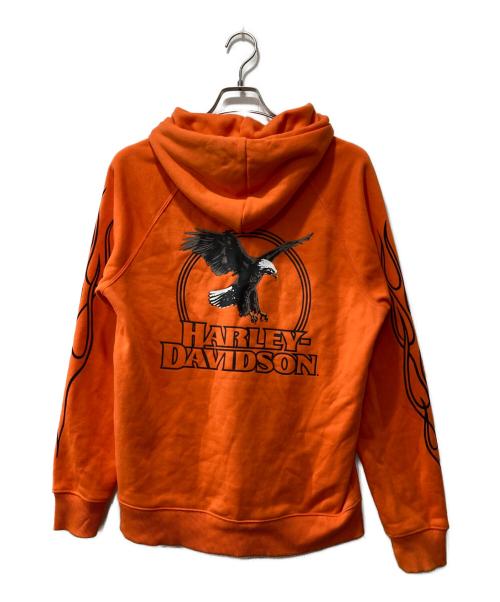 HARLEY-DAVIDSON（ハーレーダビッドソン）HARLEY-DAVIDSON (ハーレーダビッドソン) ライジングイーグルパーカー オレンジ サイズ:Sの古着・服飾アイテム