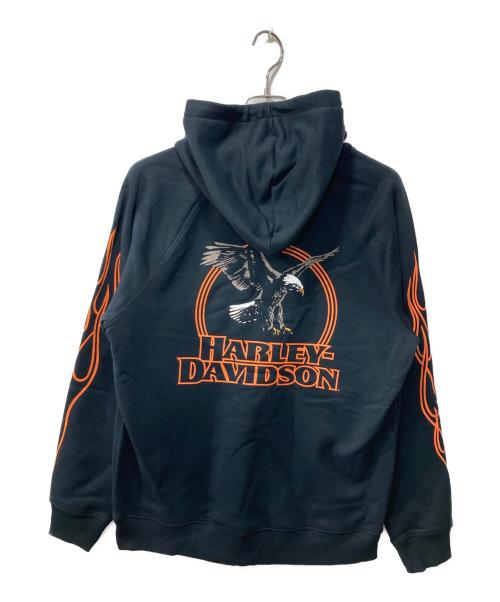 HARLEY-DAVIDSON（ハーレーダビッドソン）HARLEY-DAVIDSON (ハーレーダビッドソン) ライジングイーグルフーディ ブラック サイズ:M 未使用品の古着・服飾アイテム