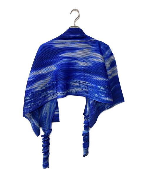 ISSEY MIYAKE FETE（イッセイミヤケフェット）ISSEY MIYAKE FETE (イッセイミヤケフェット) プリーツカーディガン ブルー サイズ:02の古着・服飾アイテム