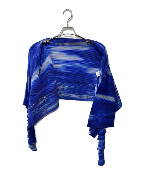ISSEY MIYAKE FETE（イッセイミヤケフェット）ISSEY MIYAKE FETE (イッセイミヤケフェット) プリーツカーディガン ブルー サイズ:02の古着・服飾アイテム