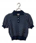 YORIヨリ）の古着「25SS/マリンドットパフポロニット」｜ネイビー