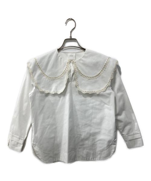 YORI（ヨリ）yori (ヨリ) ループ刺繍/セーラーカラーブラウス ホワイト サイズ:34の古着・服飾アイテム