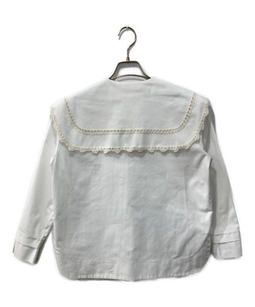 YORI（ヨリ）yori (ヨリ) ループ刺繍/セーラーカラーブラウス ホワイト サイズ:34の古着・服飾アイテム