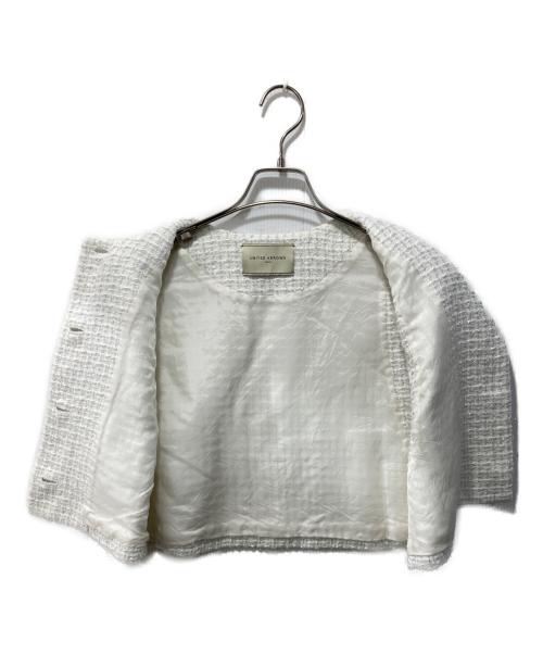 UNITED ARROWS TOKYO（ユナイテッドアローズトウキョウ）UNITED ARROWS TOKYO (ユナイテッドアローズトウキョウ) メタリックシャイン ツイード ベスト アイボリー サイズ:表記なしの古着・服飾アイテム