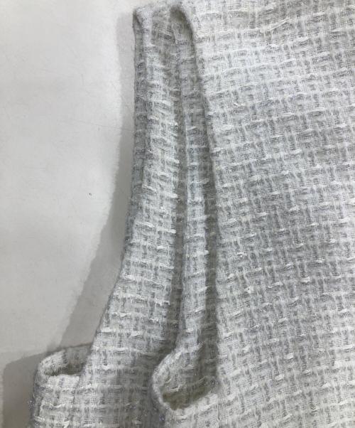 UNITED ARROWS TOKYO（ユナイテッドアローズトウキョウ）UNITED ARROWS TOKYO (ユナイテッドアローズトウキョウ) メタリックシャイン ツイード ベスト アイボリー サイズ:表記なしの古着・服飾アイテム