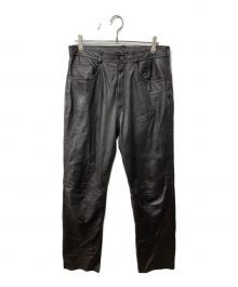 USED×echtes leder（ユーズド×エヒテス レーダァ）の古着「レザーパンツ」｜ブラウン