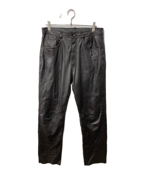 USED（ユーズド）USED (ユーズド) echtes leder (エヒテス レーダァ) レザーパンツ ブラウン サイズ:50の古着・服飾アイテム