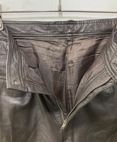 USED（ユーズド）USED (ユーズド) echtes leder (エヒテス レーダァ) レザーパンツ ブラウン サイズ:50の古着・服飾アイテム