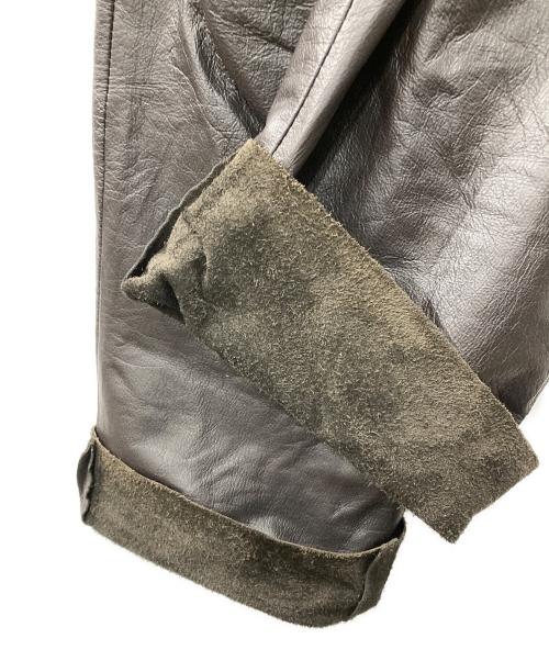 USED（ユーズド）USED (ユーズド) echtes leder (エヒテス レーダァ) レザーパンツ ブラウン サイズ:50の古着・服飾アイテム