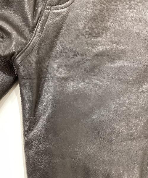 USED（ユーズド）USED (ユーズド) echtes leder (エヒテス レーダァ) レザーパンツ ブラウン サイズ:50の古着・服飾アイテム