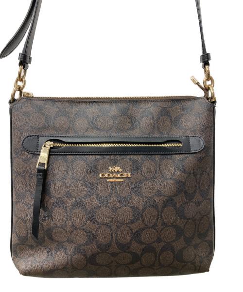 COACH（コーチ）COACH (コーチ) シグネチャーショルダーバッグ ブラウンの古着・服飾アイテム