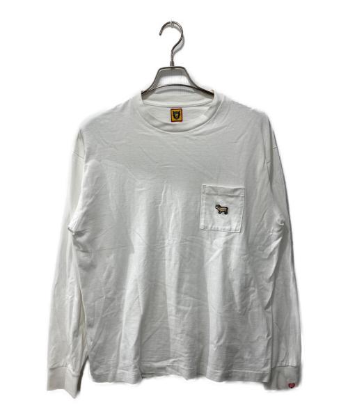 HUMAN MADE（ヒューマンメイド）HUMAN MADE (ヒューマンメイド) ロングスリーブカットソー ホワイト サイズ:Lの古着・服飾アイテム