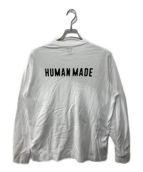 HUMAN MADE（ヒューマンメイド）HUMAN MADE (ヒューマンメイド) ロングスリーブカットソー ホワイト サイズ:Lの古着・服飾アイテム