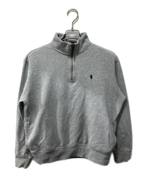 POLO RALPH LAUREN（ポロ・ラルフローレン）POLO RALPH LAUREN (ポロ・ラルフローレン) ハーフジップスウェット グレー サイズ:Mの古着・服飾アイテム
