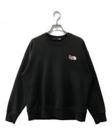 THE NORTH FACE（ザ ノース フェイス）の古着「フラワーロゴクルー/Flower Logo Crew」｜ブラック