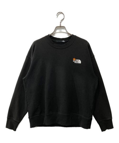 THE NORTH FACE（ザ ノース フェイス）THE NORTH FACE (ザ ノース フェイス) フラワーロゴクルー/Flower Logo Crew ブラック サイズ:Sの古着・服飾アイテム