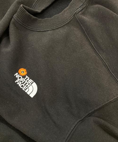 THE NORTH FACE（ザ ノース フェイス）THE NORTH FACE (ザ ノース フェイス) フラワーロゴクルー/Flower Logo Crew ブラック サイズ:Sの古着・服飾アイテム