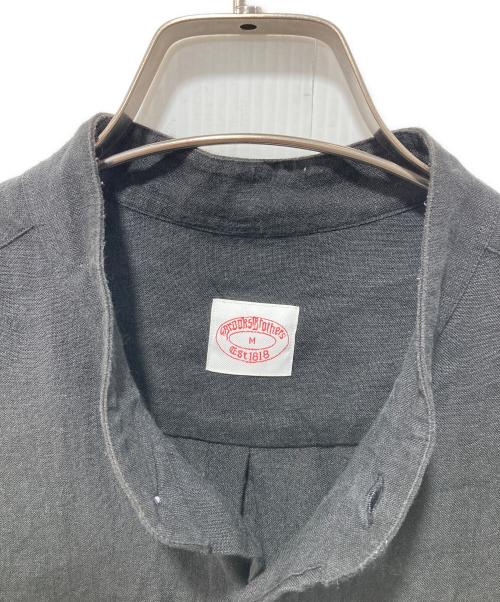 BROOKS BROTHERS（ブルックスブラザーズ）BROOKS BROTHERS (ブルックスブラザーズ) リネンシャツ/URBAN RESEARCH別注/OPEN COLLAR L S SHIRTS ブラック サイズ:Mの古着・服飾アイテム
